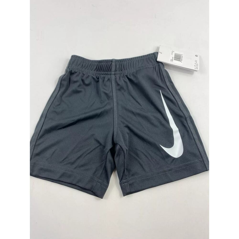 Nike Toddler Boys Dri-Fit Swoosh Shorts Sz 4T Anthracite Gray